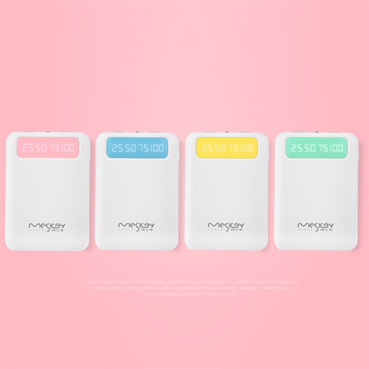 MESKEY MS-P10 10800mAh Dual USB Portable Power Bank with LCD Digital Display - Pink-8