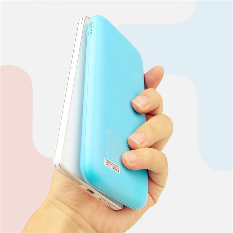 MESKEY MS-P101 Plus Symbol Thin Power Bank 10000mAh Mobile Power for iPhone 7, Samsung S8 - Pink-11