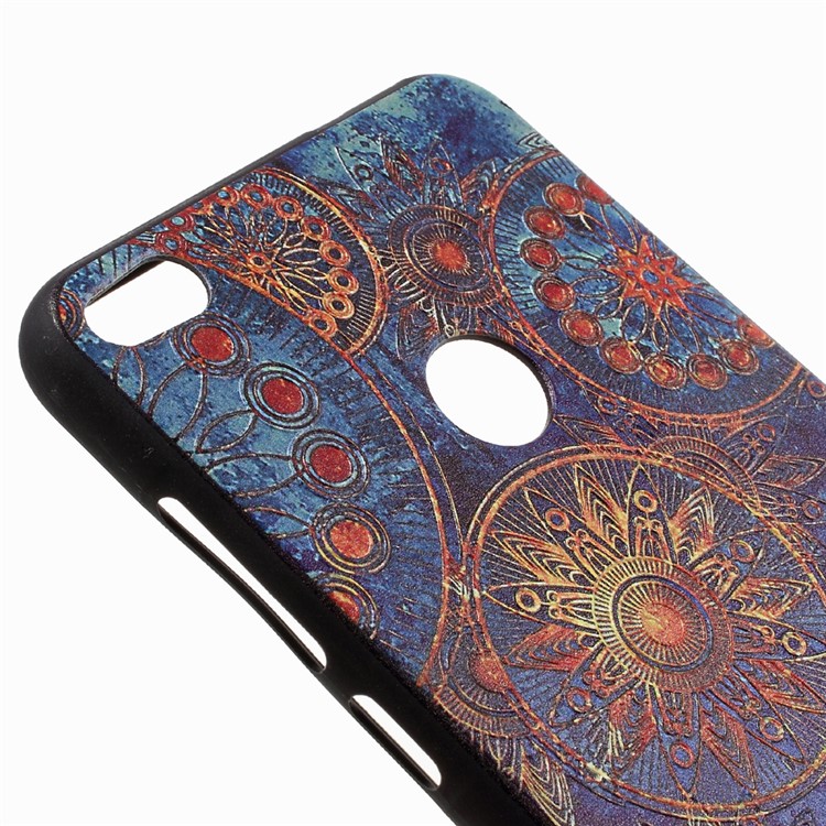 Back TPU Skin Embossed Soft Cover for Huawei P8 Lite (2017) / Honor 8 Lite - Mandala Flowers-4