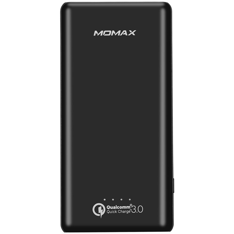 MOMAX iPower Minimal QC3.0 Quick Charger 10000mAh Power Bank Dual USB Output for Samsung S8 etc. - Black-1