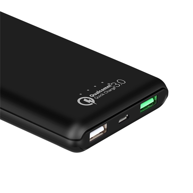 MOMAX iPower Minimal QC3.0 Quick Charger 10000mAh Power Bank Dual USB Output for Samsung S8 etc. - Black-10