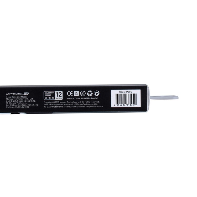 MOMAX iPower Minimal QC3.0 Quick Charger 10000mAh Power Bank Dual USB Output for Samsung S8 etc. - Black-17