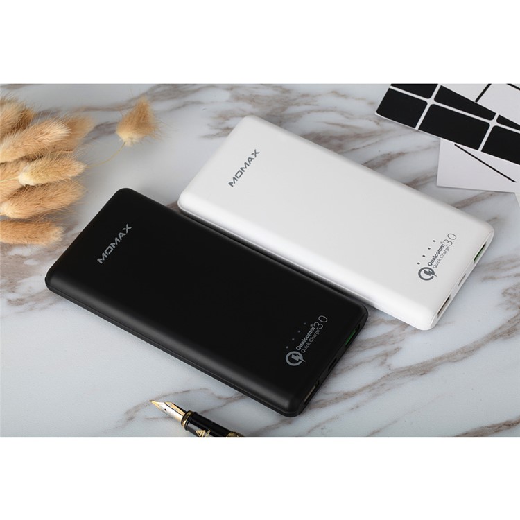 MOMAX iPower Minimal QC3.0 Quick Charger 10000mAh Power Bank Dual USB Output for Samsung S8 etc. - Black-18