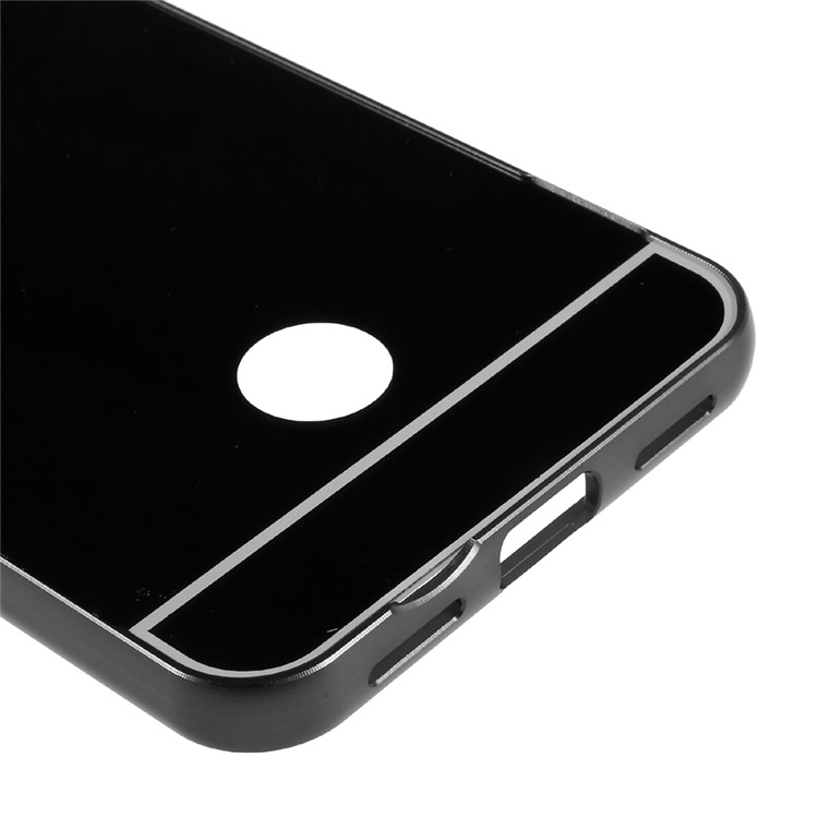 Slide-on Metal Bumper Plating PC Back Phone Case for Huawei P8 Lite (2017) - Black-5