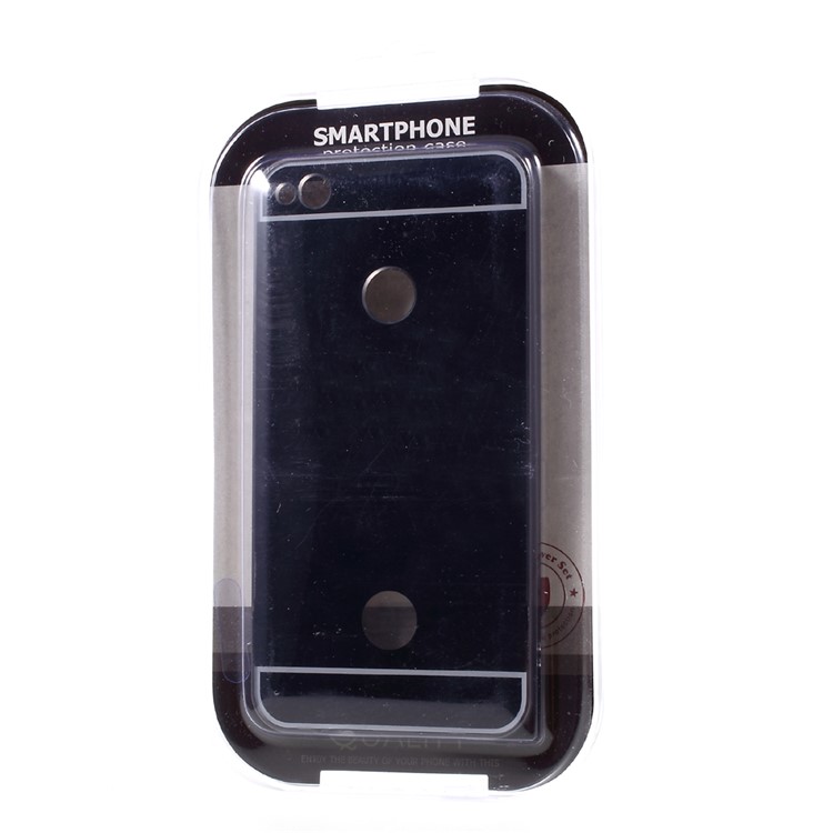 Slide-on Metal Bumper Plating PC Back Phone Case for Huawei P8 Lite (2017) - Black-9