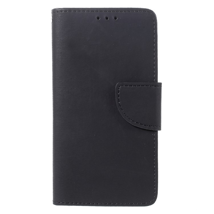 Stone Grain Leather Stand Wallet Phone Casing for Huawei P9 Lite / G9 Lite - Black-2