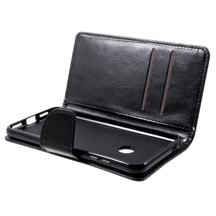 Crazy Horse Wallet Leather Protection Case for Huawei P8 Lite (2017)/Honor 8 Lite - Black-10
