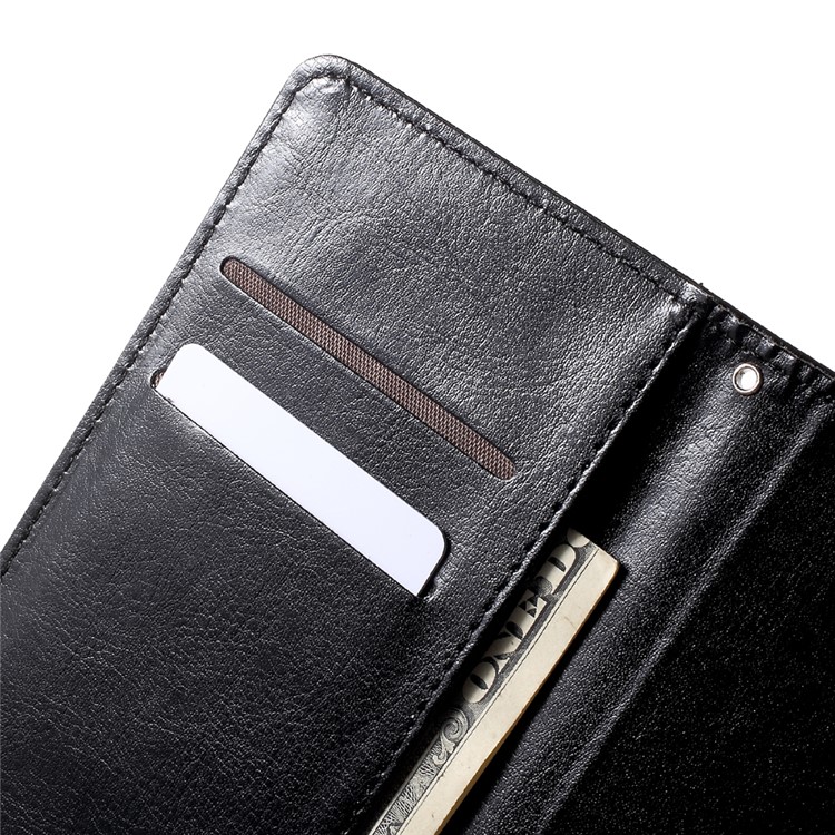 Crazy Horse Wallet Leather Protection Case for Huawei P8 Lite (2017)/Honor 8 Lite - Black-6