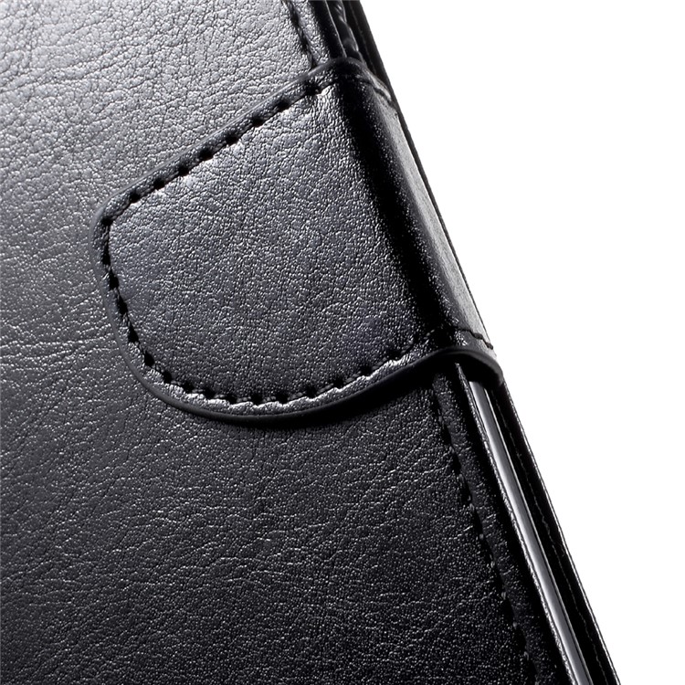 Crazy Horse Wallet Leather Protection Case for Huawei P8 Lite (2017)/Honor 8 Lite - Black-8