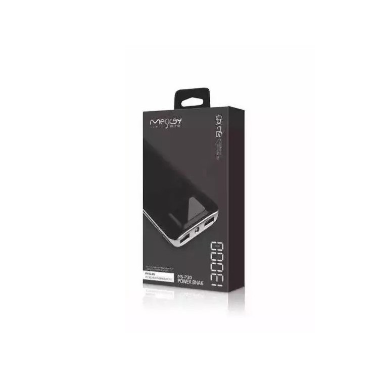 MESKEY MS-P30 Business Type Power Bank 13000mAh with LED Display for iPhone 7, Samsung S8 - Black-2