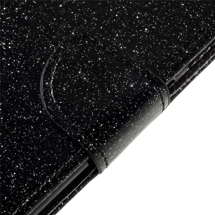 Flash Powder Leather Wallet Case for Huawei P10 Plus - Black-12
