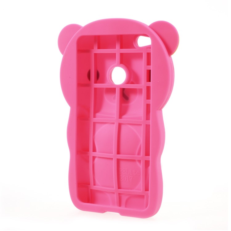Cute 3D Rilakkuma Silicone Case Cover for Huawei P8 Lite (2017) / Honor 8 Lite - Rose-3