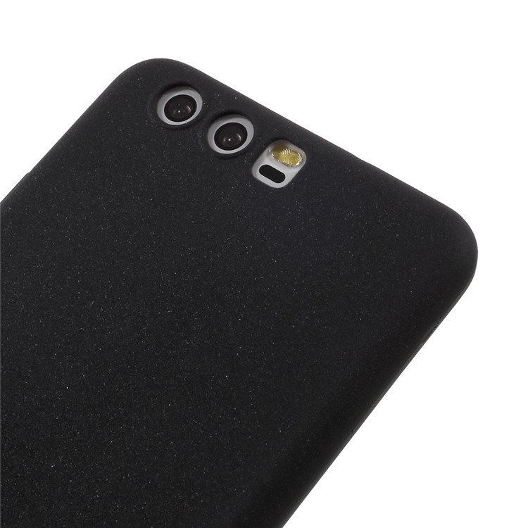 Solid Color Ultra Thin Frosted TPU Phone Case for Huawei P10 - Black-4