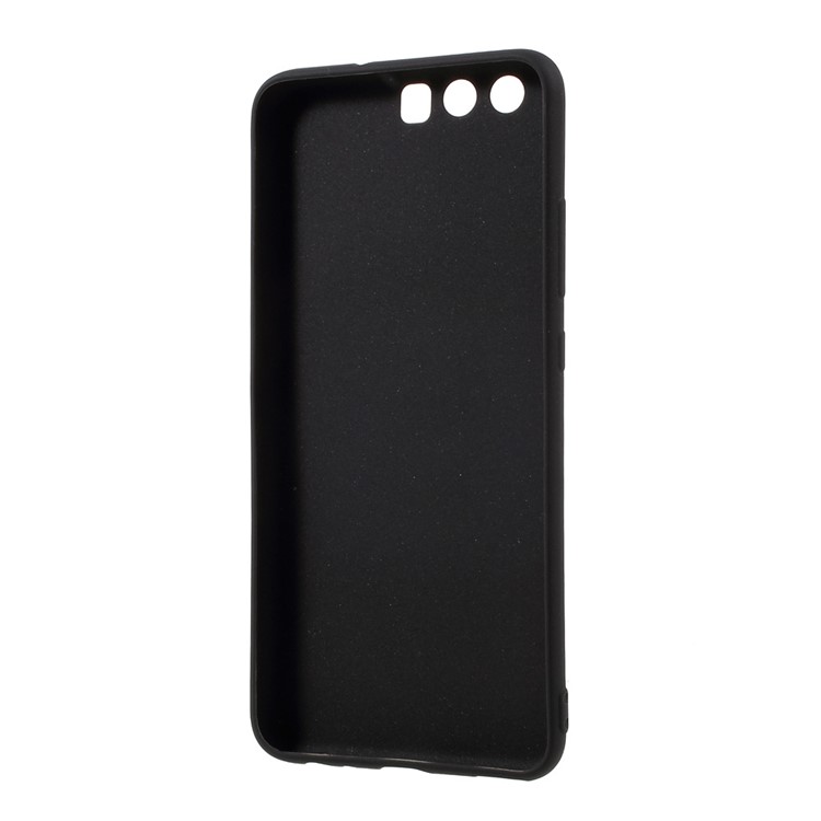 Solid Color Ultra Thin Frosted TPU Phone Case for Huawei P10 - Black-5