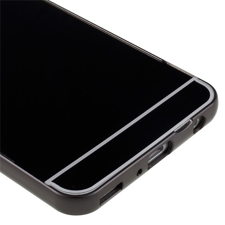 Slide-on Metal Bumper Plating PC Back Phone Case for Huawei P10 Plus - Black-4
