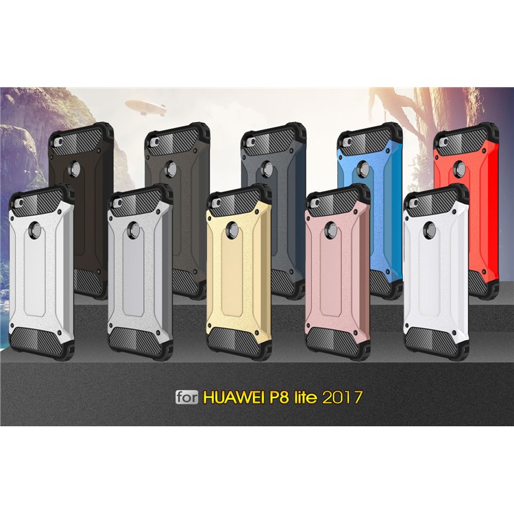 Armor 2-Layer Guard Plastic + TPU Case for Huawei P8 Lite (2017)/Honor 8 Lite - Gold-2