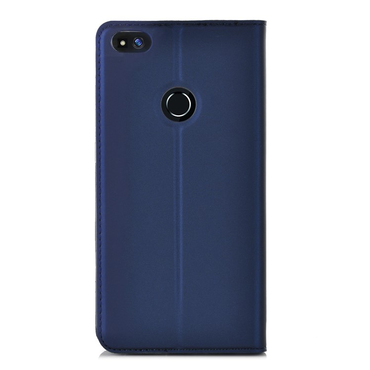 Full Protection PU Leather Card Holder Stand Cover for Huawei P8 Lite (2017) / Honor 8 Lite - Dark Blue-4
