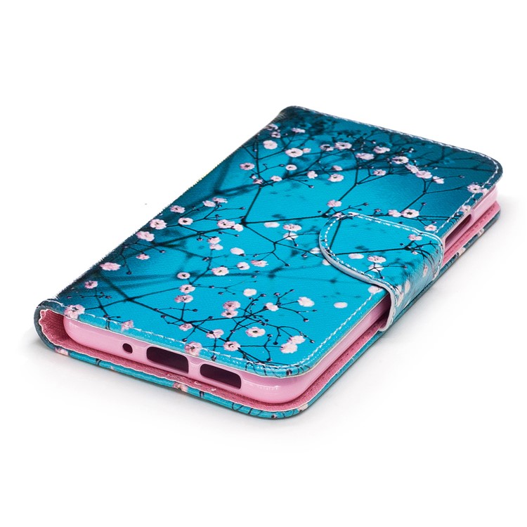 Pattern Printing Wallet Leather Stand Case for Huawei P10 Lite - Tree with Flowers-6