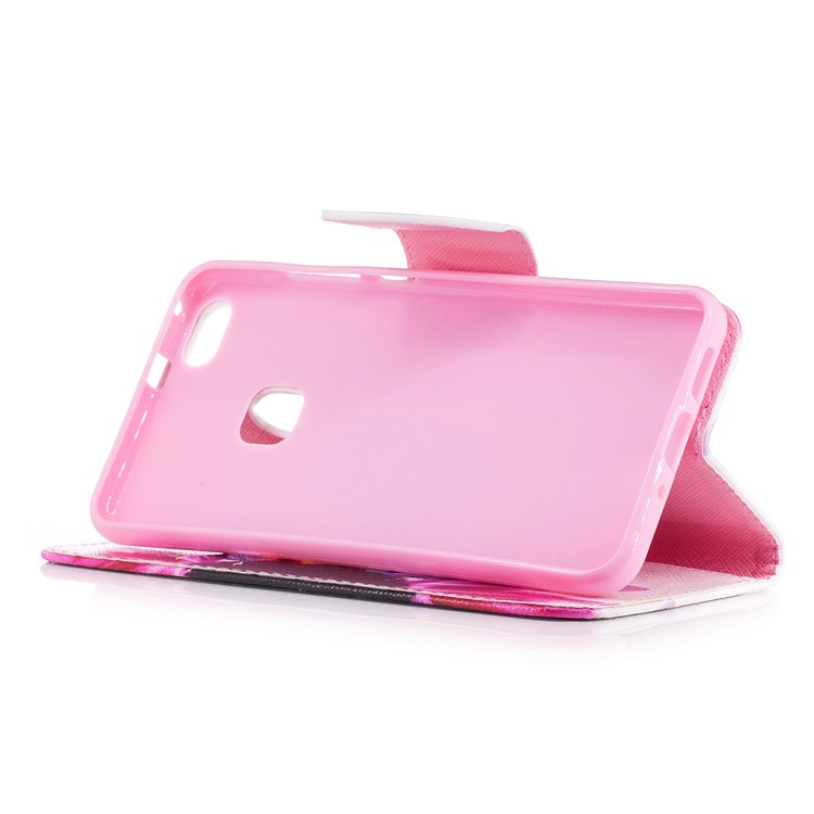 Pattern Printing Magnetic Leather Stand Case for Huawei P10 Lite - Colorized Petals-5