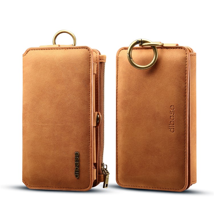 DIBASE Multifunctional Detachable 2-in-1 Wallet Mobile Phone Case Shell for Huawei P10 Plus - Brown-1