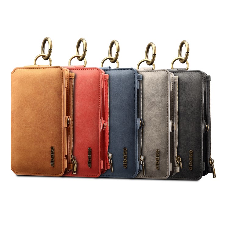 DIBASE Multifunctional Detachable 2-in-1 Wallet Mobile Phone Case Shell for Huawei P10 Plus - Brown-7