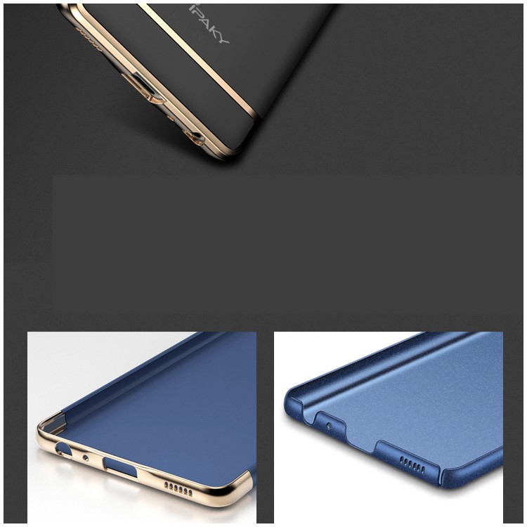 IPAKY 3-in-1 Electroplating PC Hard Mobile Case for Huawei P9 - Black-4