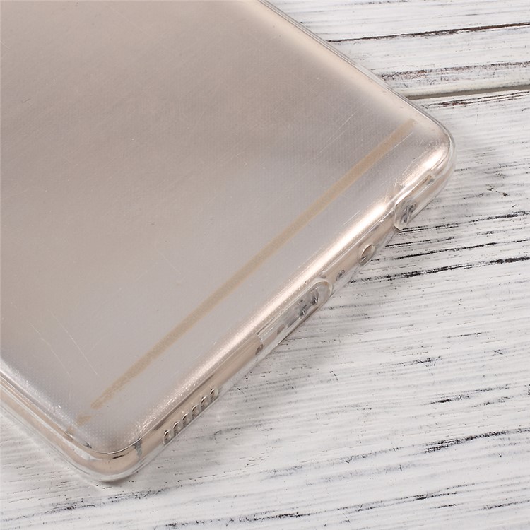For Huawei P9 Clear TPU Cell Phone Case with Anti-dust Plugs - Transparent-5