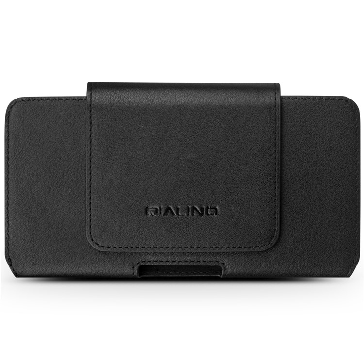 QIALINO Genuine Cowhide Leather Holster Mobile Case for Huawei Mate 9, Size: 16 x 9 x 1.4cm - Black-2