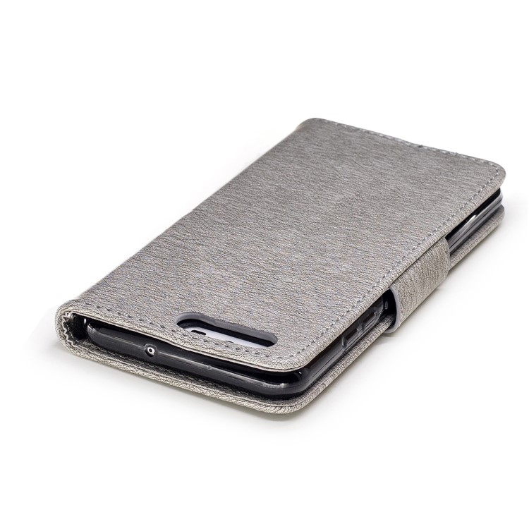 For Huawei P10 Imprinted Butterflies Flowers Wallet Leather Stand Case - Grey-7