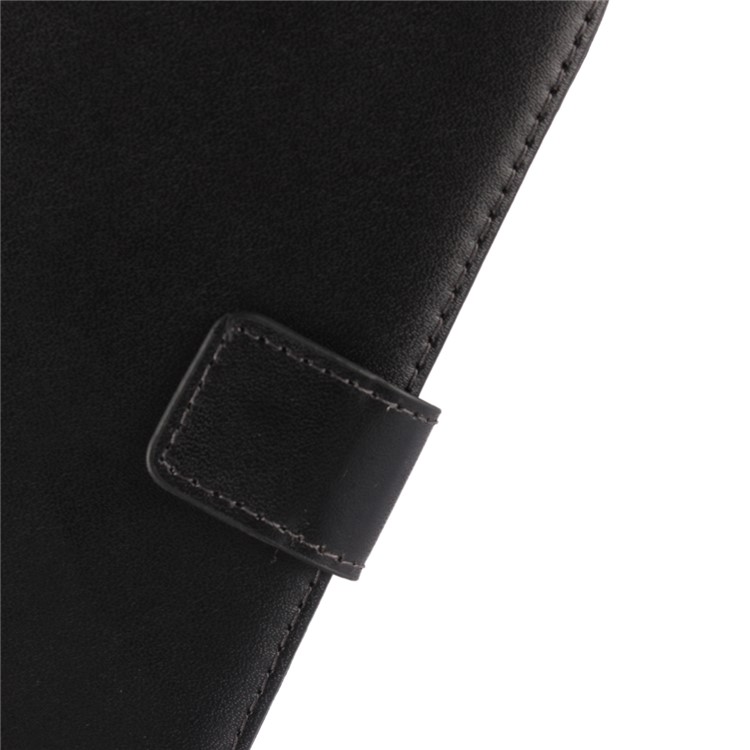 Genuine Split Leather Wallet Flip Case with Stand for Huawei Mate 9 Pro / Porsche Design - Black-6