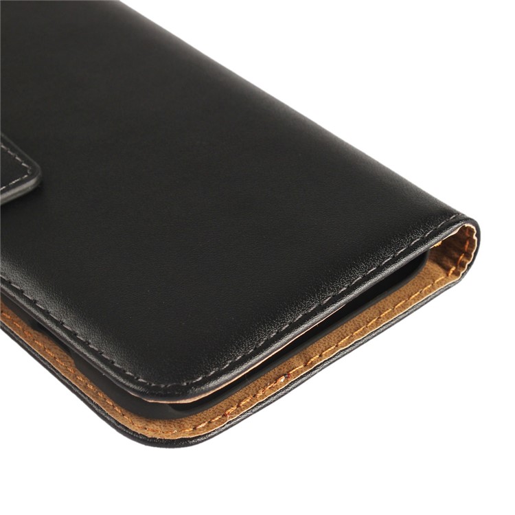 For Huawei Honor Magic Genuine Split Leather Wallet Stand Mobile Case - Black-9