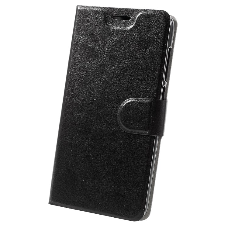 Crazy Horse PU Leather Case with Card Slot for Huawei P9 Lite (2017) Built-in Steel Sheet - Black-2