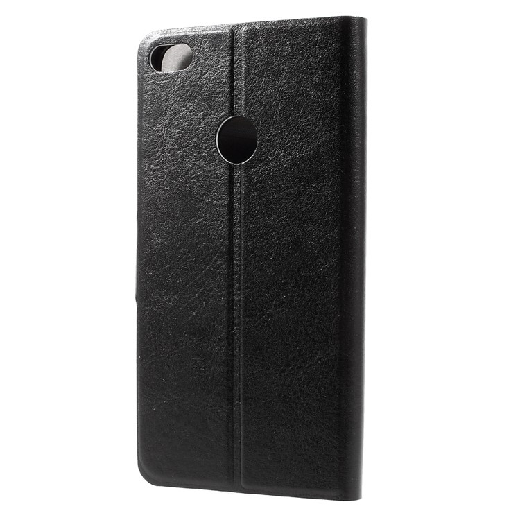Crazy Horse PU Leather Case with Card Slot for Huawei P9 Lite (2017) Built-in Steel Sheet - Black-3