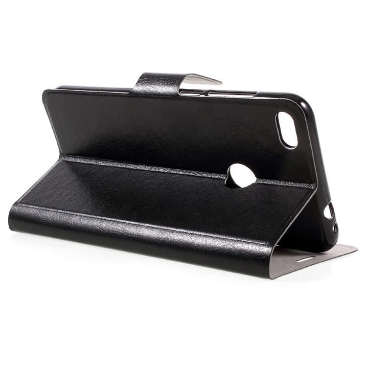 Crazy Horse PU Leather Case with Card Slot for Huawei P9 Lite (2017) Built-in Steel Sheet - Black-5