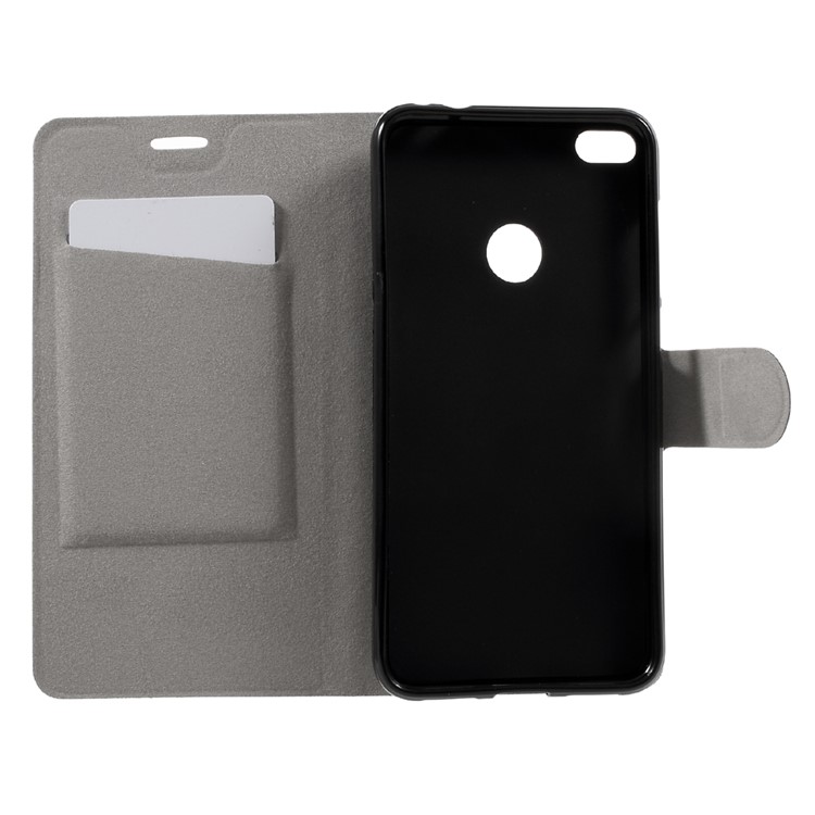 Crazy Horse PU Leather Case with Card Slot for Huawei P9 Lite (2017) Built-in Steel Sheet - Black-6