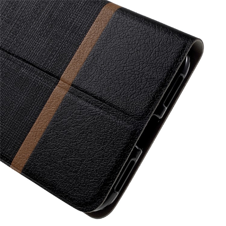 Cross Pattern Leather Card Holder Case for Huawei P9 Lite (2017) - Black-8