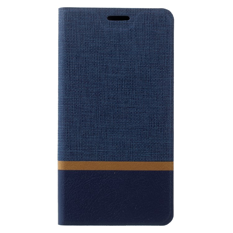 Cross Pattern PU Leather Card Holder Case for Huawei P9 Lite (2017) - Blue-1