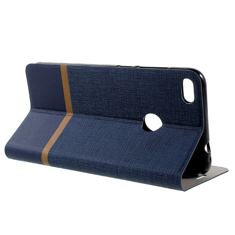 Cross Pattern PU Leather Card Holder Case for Huawei P9 Lite (2017) - Blue-4