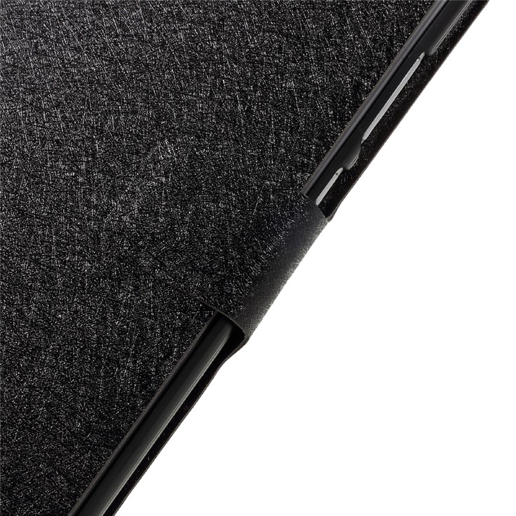 Silk Texture Leather Stand Card Slot Phone Case for Huawei P10 - Black-9