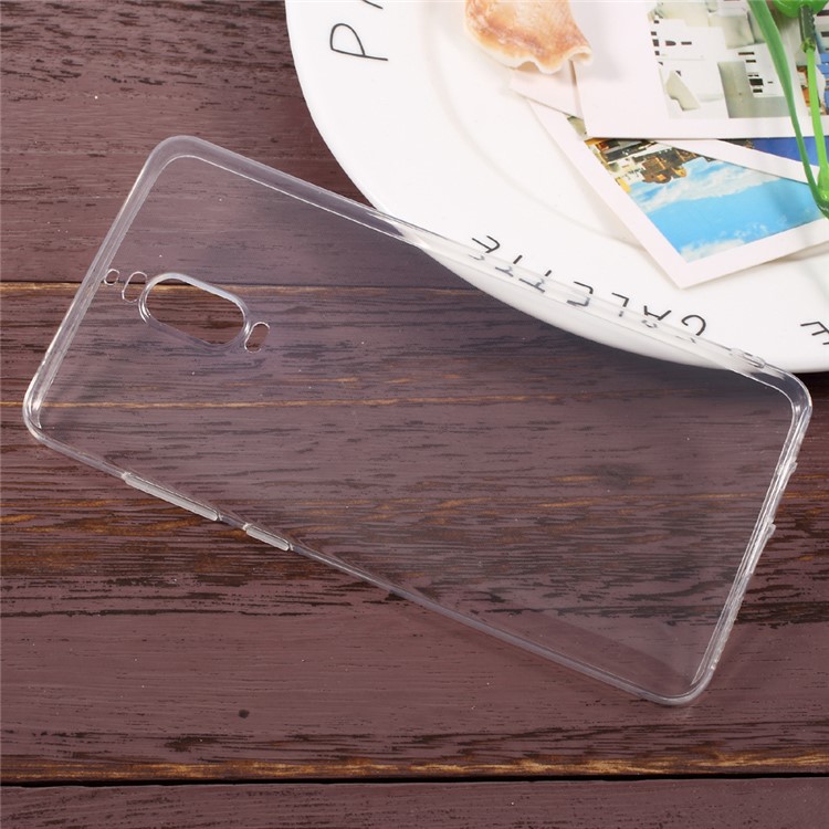 For Huawei Mate 9 Pro / Porsche Design Clear TPU Cell Phone Case with Anti-dust Plugs - Transparent-3