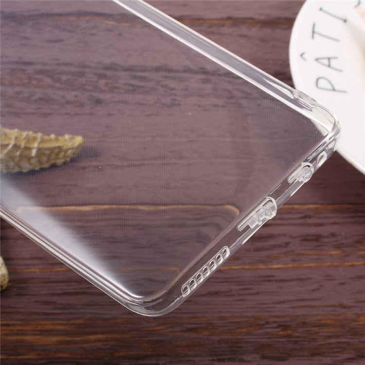 For Huawei Mate 9 Pro / Porsche Design Clear TPU Cell Phone Case with Anti-dust Plugs - Transparent-5