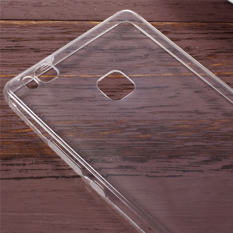 For Huawei P9 Lite / G9 Lite Clear TPU Back Case with Anti-dust Plugs - Transparent-4