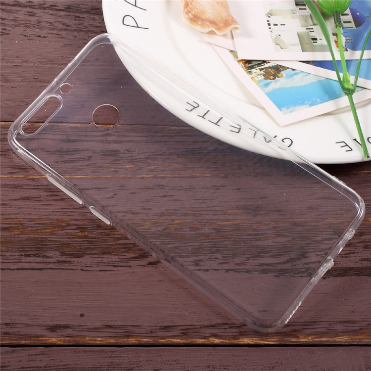 For Huawei Honor 8 Pro / Honor V9 Clear Soft TPU Back Case with Anti-dust Plugs - Transparent-3