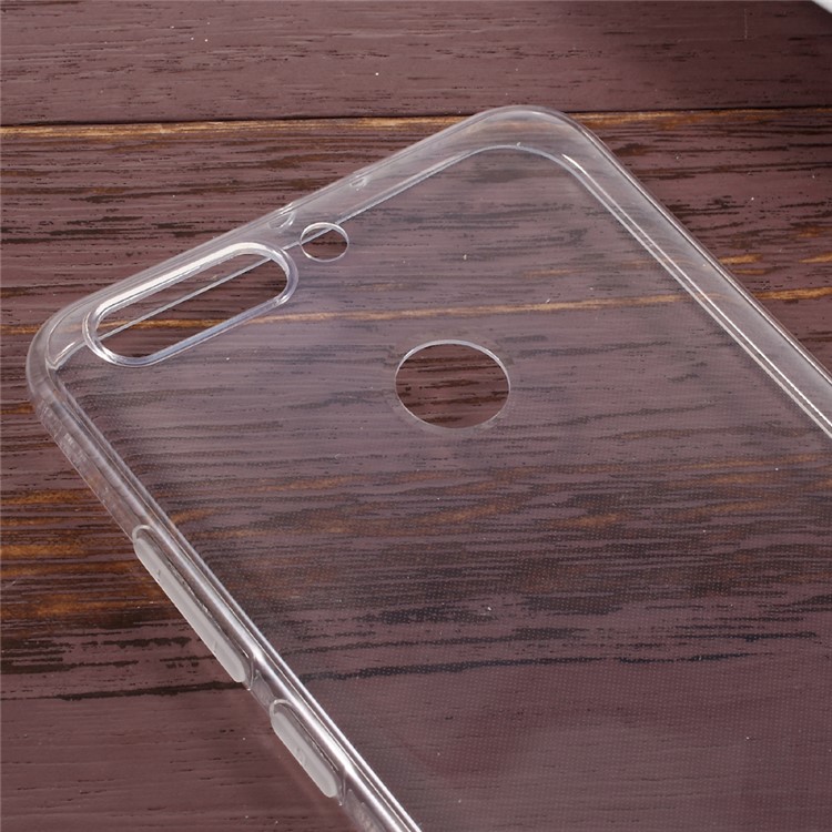 For Huawei Honor 8 Pro / Honor V9 Clear Soft TPU Back Case with Anti-dust Plugs - Transparent-4