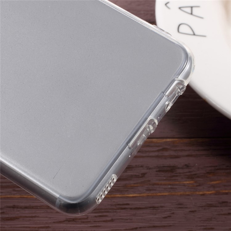 For Huawei P10 Plus Clear Soft TPU Phone Case Cover with Anti-dust Plugs - Transparent-5