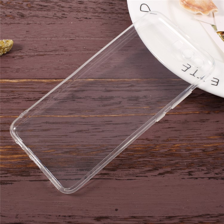 For Huawei P10 Plus Clear Soft TPU Phone Case Cover with Anti-dust Plugs - Transparent-6