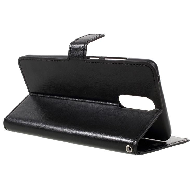 Crazy Horse Texture Leather Wallet Stand Case Cover for Huawei Mate 9 Pro/Mate 9 Porsche Design - Black-5