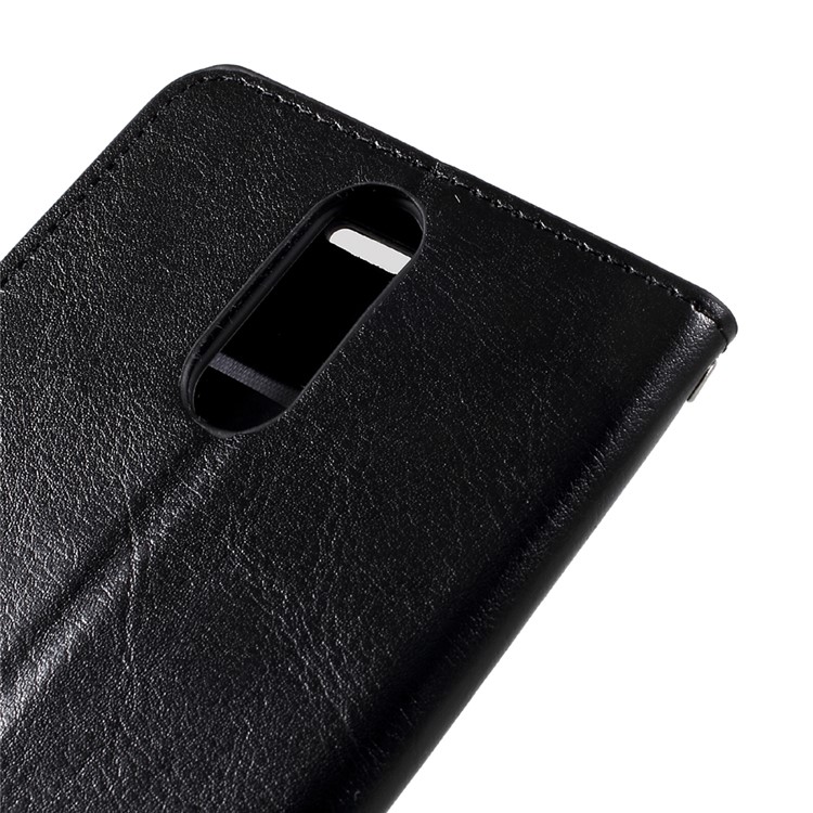 Crazy Horse Texture Leather Wallet Stand Case Cover for Huawei Mate 9 Pro/Mate 9 Porsche Design - Black-9