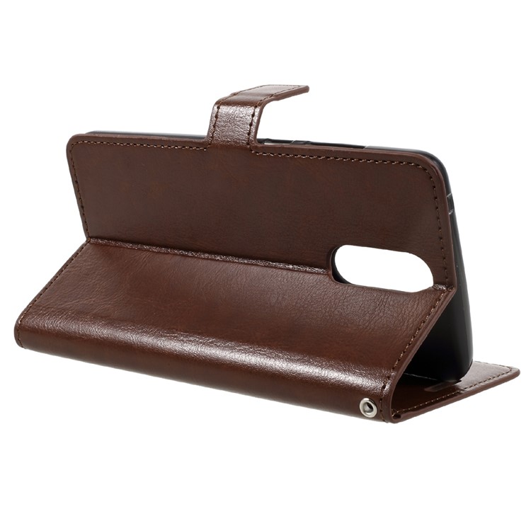 For Huawei Mate 9 Pro/Mate 9 Porsche Design Crazy Horse Texture Leather Wallet Stand Case Shell - Brown-5