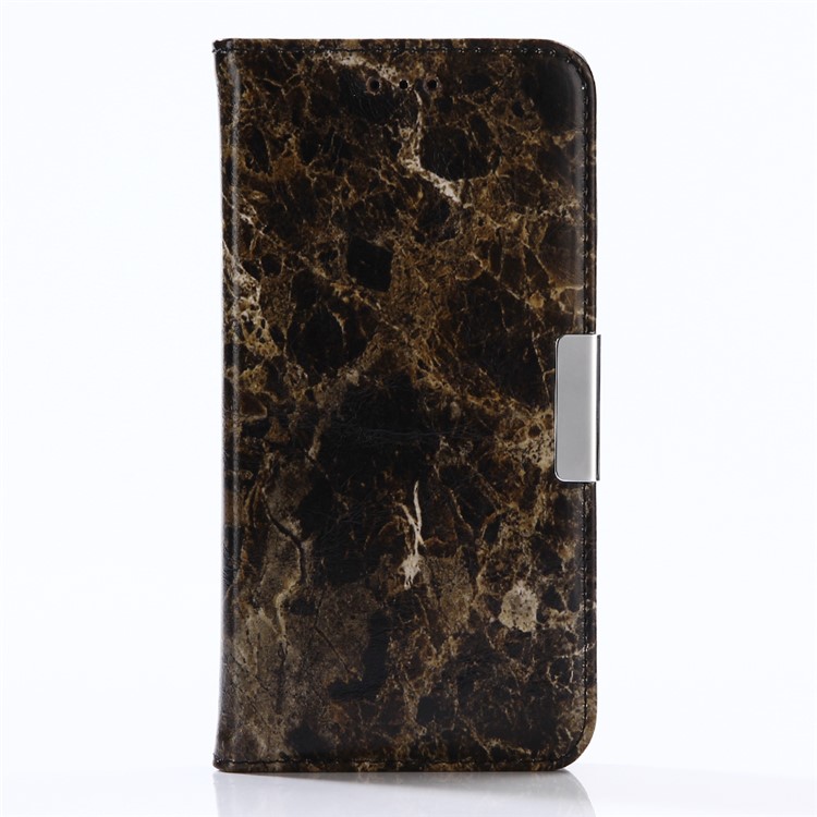 Marble Pattern Wallet Leather Phone Case Stand for Huawei P10 - Black-1